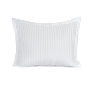 Zelesta Deluxe Hotel Stripe Satin Cotton Pillowcase Set Of 2 - White