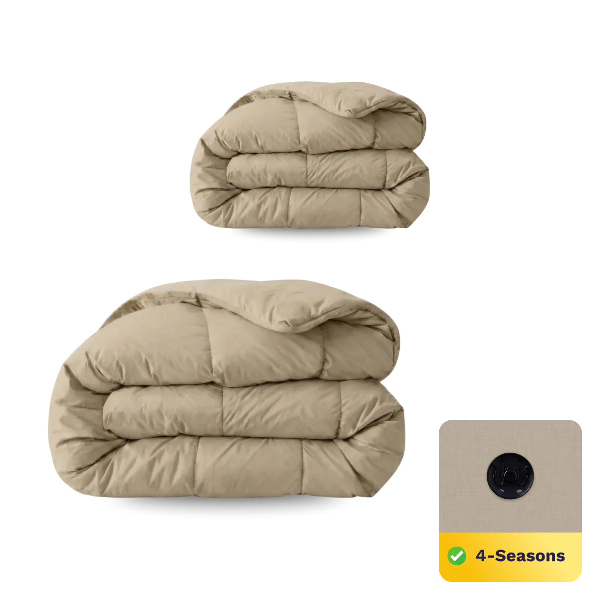 Zelesta Pure Uni Katoenen 4-Seizoenen Dekbed - Taupe Blush