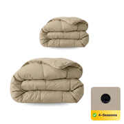 Zelesta Pure Uni Katoenen 4-Seizoenen Dekbed - Taupe Blush
