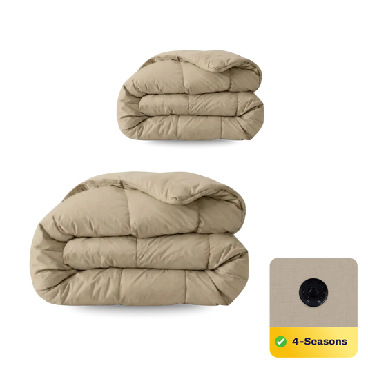 Zelesta Pure Uni Katoenen 4-Seizoenen Dekbed - Taupe Blush