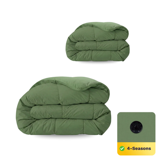 Zelesta Comfort Uni 4-seizoenen dekbed - Tijdloos groen
