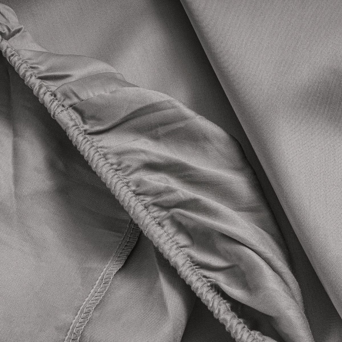 Zelesta Primaviera Satin Deluxe Fitted Sheet Grey image