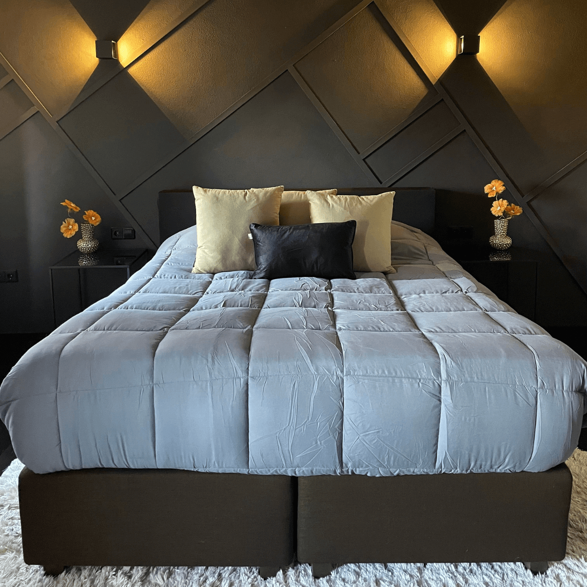 Zelesta Everyday Duo Summer Duvet - Anthracite & Red