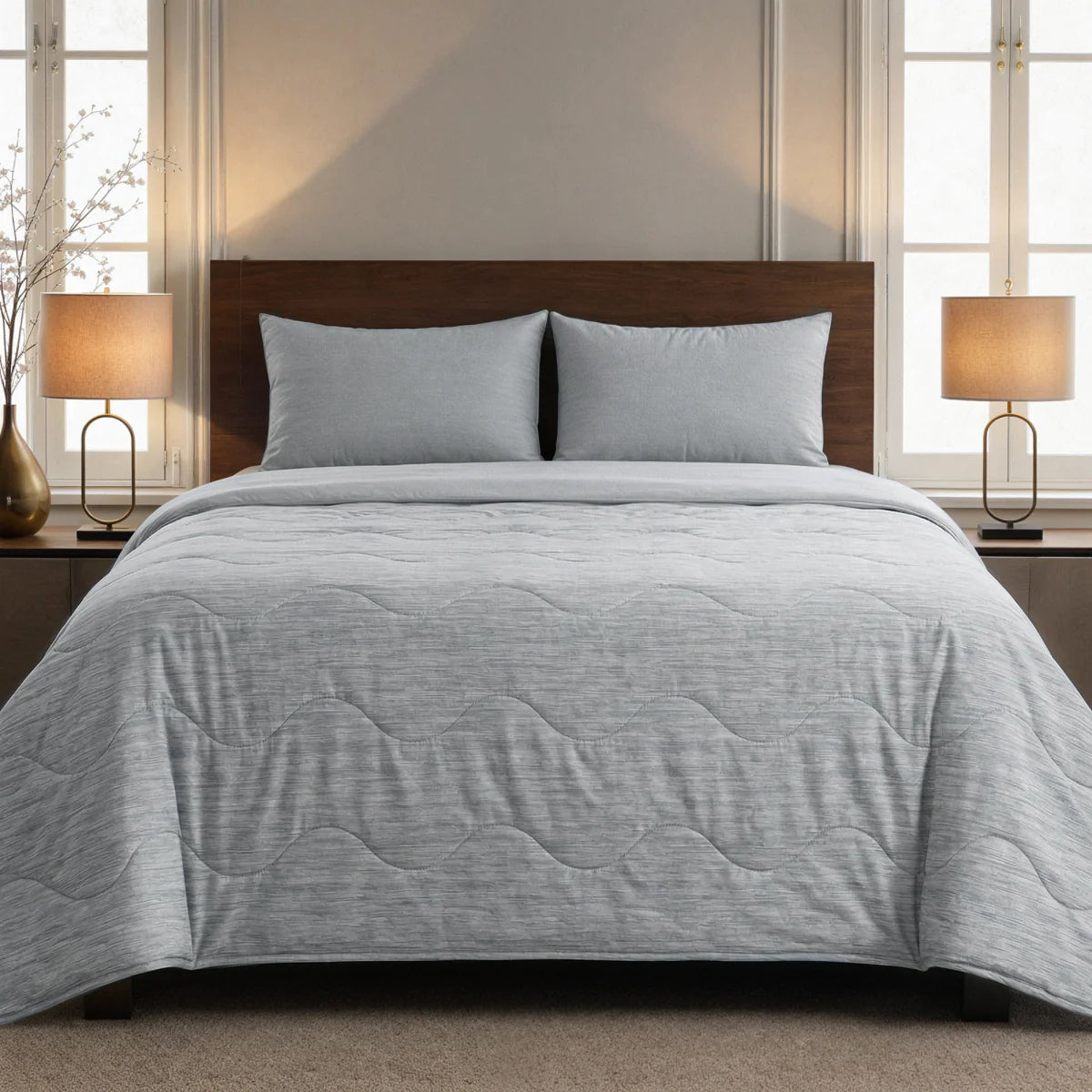 Zelesta Special Cooling Blend Summer Duvet - Warm Grey Linen