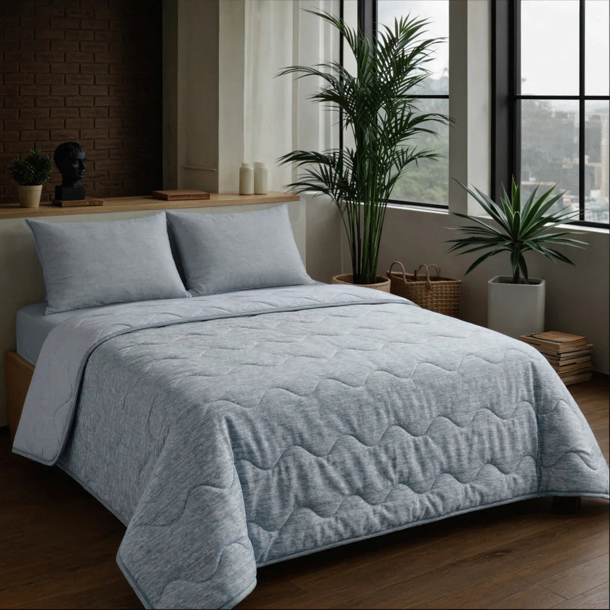 Zelesta Special Cooling Blend Summer Duvet - Warm Grey Linen