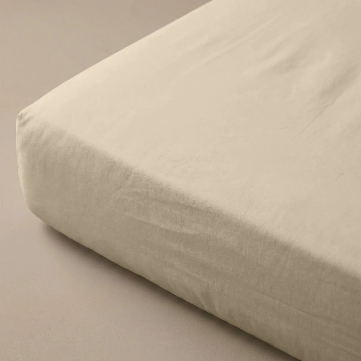 Zelesta Special Cooling Serene Fitted Sheet in Sand on a white background