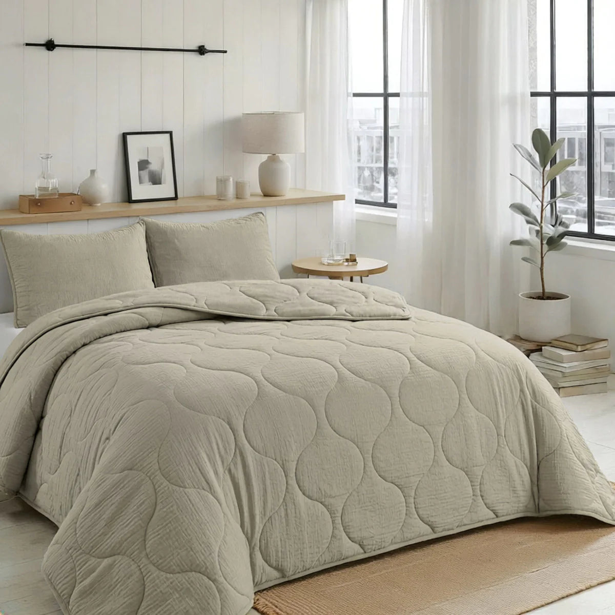 Zelesta Special Seersucker Summer Duvet - Almond Milk Beige