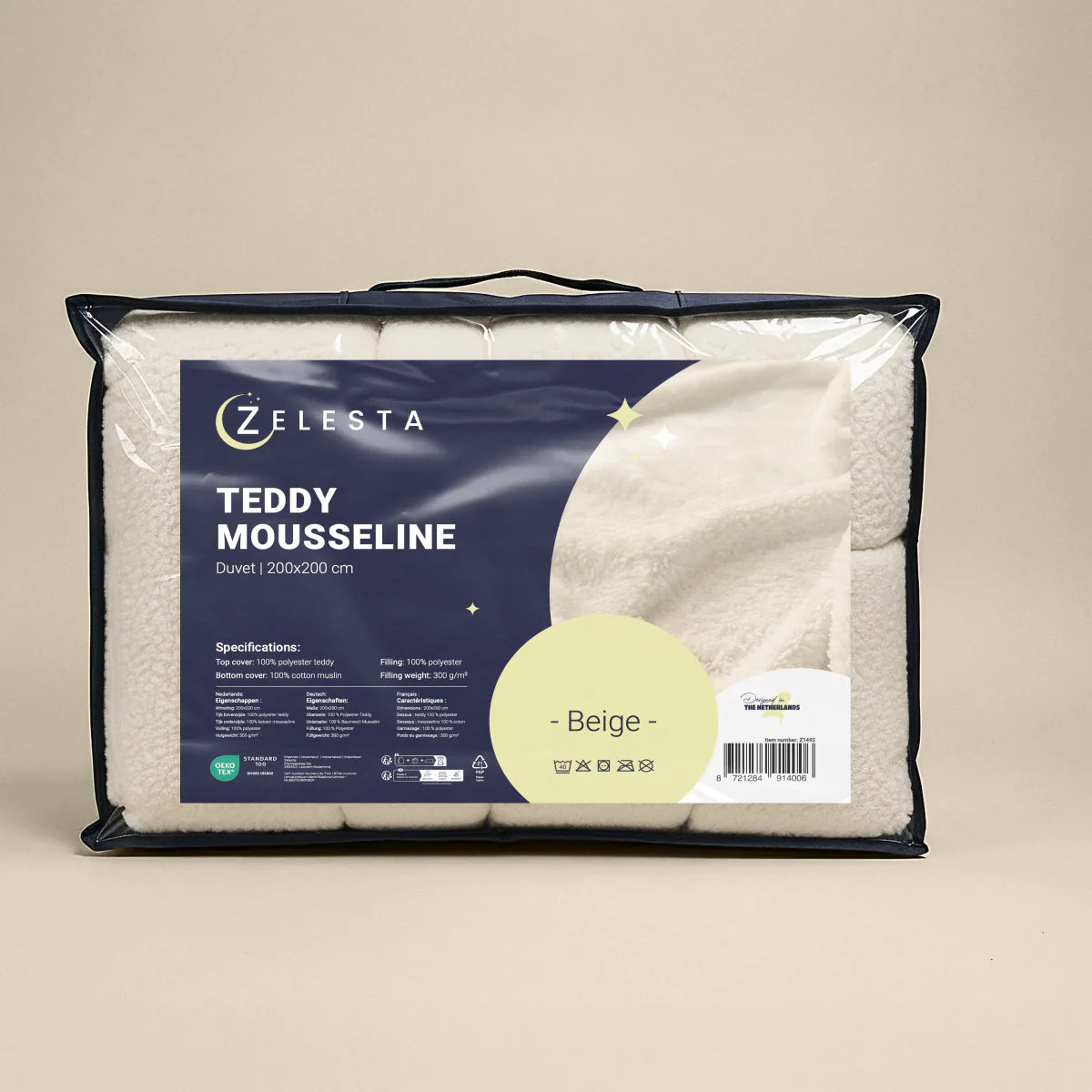 Zelesta Special Teddy Cotton Muslin Duvet - Beige