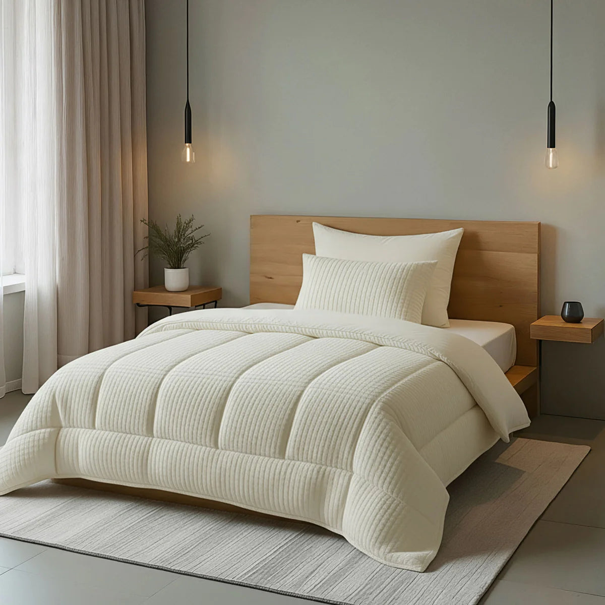 Zelesta Special Teddy Check Dekbed - Crème