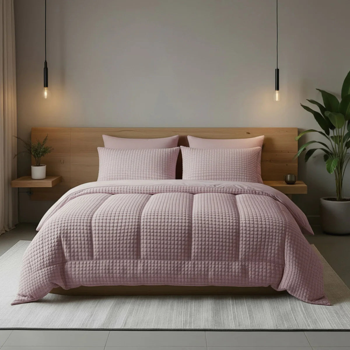 Zelesta Special Teddy Check Duvet - Old Pink