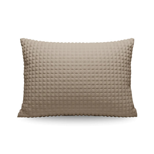 Zelesta Special Teddy Check Kussensloop Set van 2 - Taupe