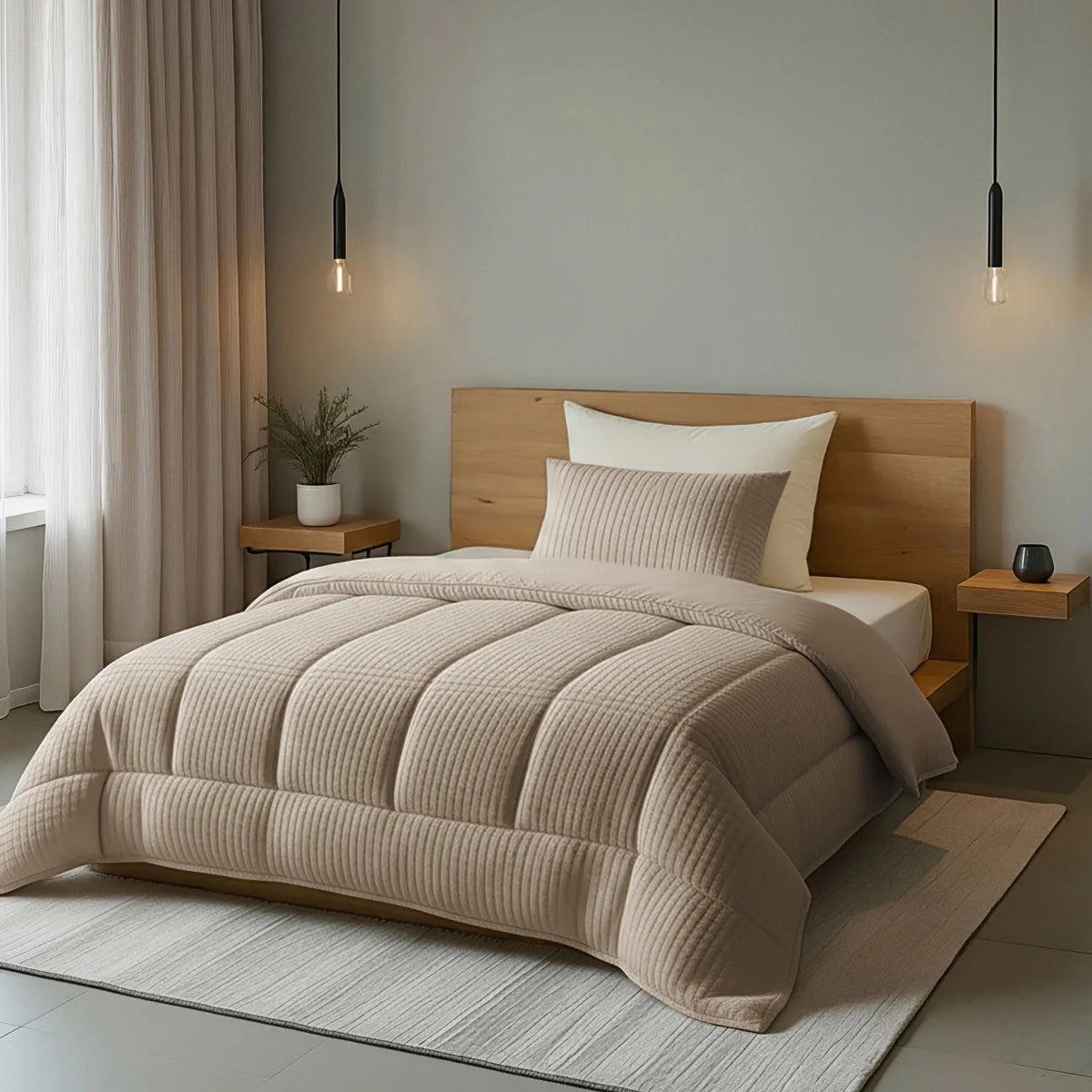 Zelesta Special Teddy Check Dekbed - Taupe