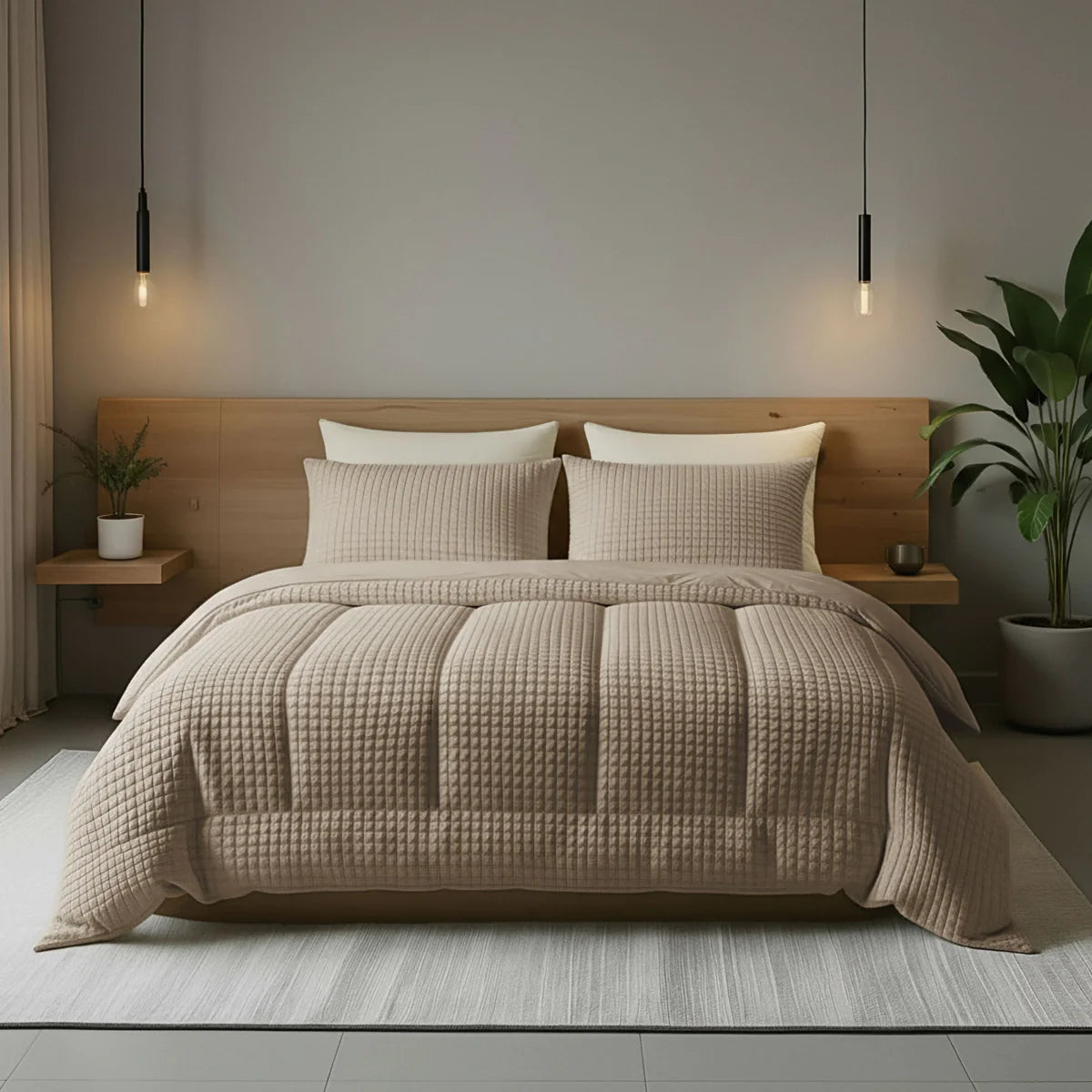 Zelesta Special Teddy Check Dekbed - Taupe