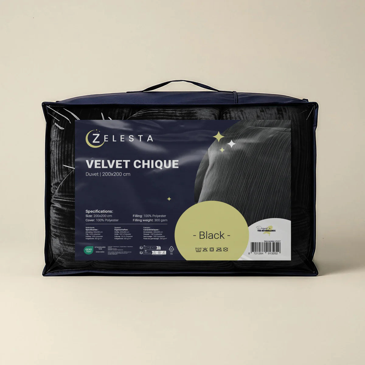 Zelesta Special Velvet Chic Duvet - Black