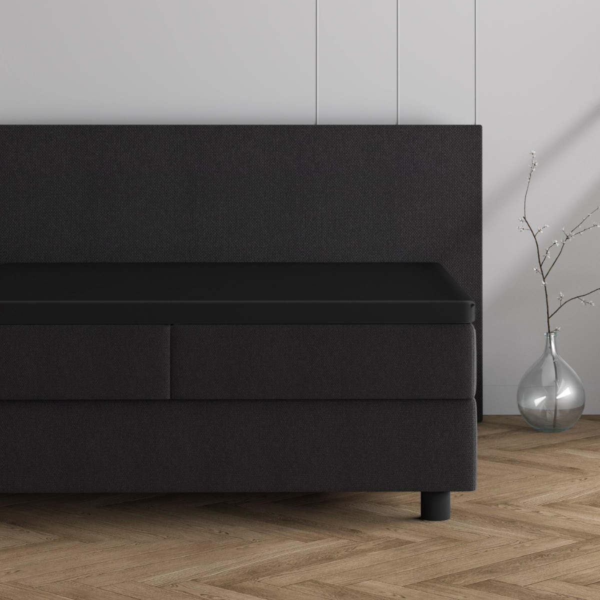 Zelesta Double Jersey Topper Fitted Sheet Black image